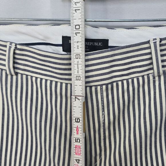 Banana Republic Avery Striped Cropped Pants Casual Career Woman Size 2 Stretchy‎ - Picture 7 of 9